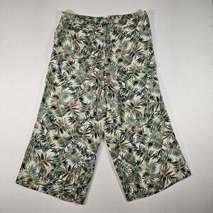 J Jill Wearever Capri Pants Womens XL Palm Leaves Casual
